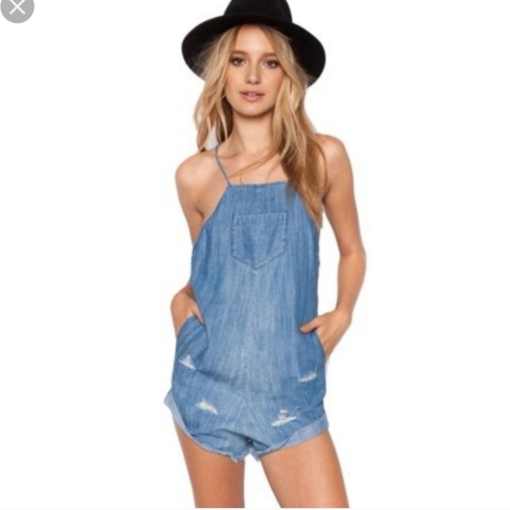 Beach Riot | Denim romper - Picture 6 of 7